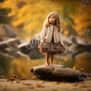 Fall Pond digital backdrop, fall forest, Autumn Landscape, Fall trees, autumn pond digital background, autumn forest digital backdrop, fall