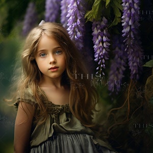 Wisteria blooms digital background, wisteria, purple flowers, flowering vines, portrait digital background, blooms, flower garden backdrop