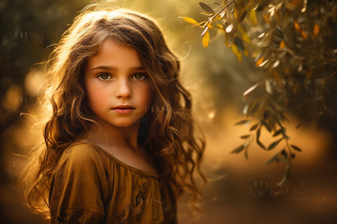 Olive Grove Digital Background Olive Tree Foliage Golden Etsy