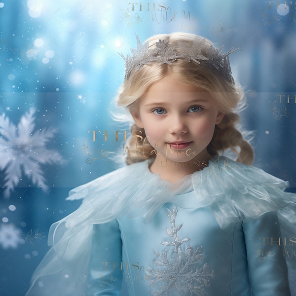 Magical Winter Bokeh Digital Background, Blue Bokeh, Blue, Frozen, Winter, Princess winter bokeh digital background for composite images