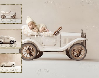Newborn Vintage Car Digital Backgrounds, Newborn composite, Toddler, Newborn, Vintage, Car, Studio Digital, newborn backdrop, composite