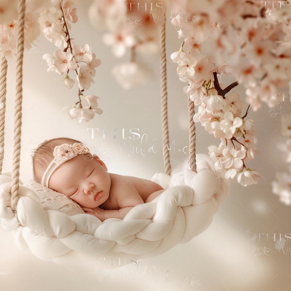 Newborn Soft Flower Studio Digital Background, Newborn, Studio Digital, Newborn Backdrop, Photoshop Composite, Creative Imagery