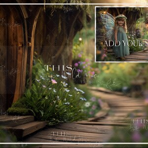 Fairy Flower Garden Digital Backdrop, Fairy Background, Fairy Flowers ...