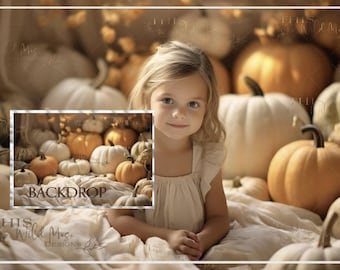 Fall Digital Backdrop, Muted Pumpkin Studio digital background, pumpkins, muted tones fall, fall background, fall, autumn, pumpkin harvest