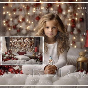 Christmas Digital backdrop, Christmas digital background, Festive, Christmas, Holiday decorations, Holiday portrait digital backdrop, lights