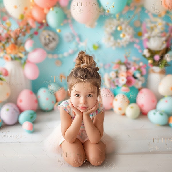 Easter Studio digital backdrop, Easter portrait digital backdrop, Spring digital background, Easter, Easter eggs, Spring digital background