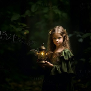 2 Forest Glen, Green Forest, Lantern, Forest Digital Backgrounds, creative composite imagery, photoshop composite digital backdrop