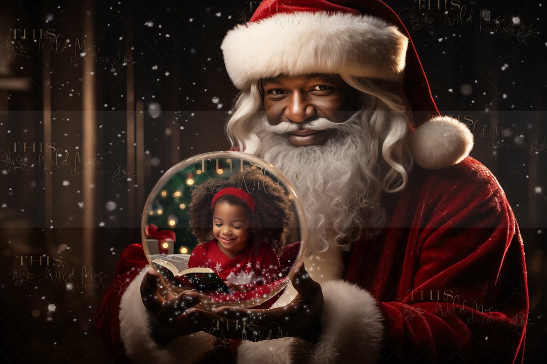 Santa’s Magical Snowglobe, Santa, Snow Globe, Winter Digital Backdrop