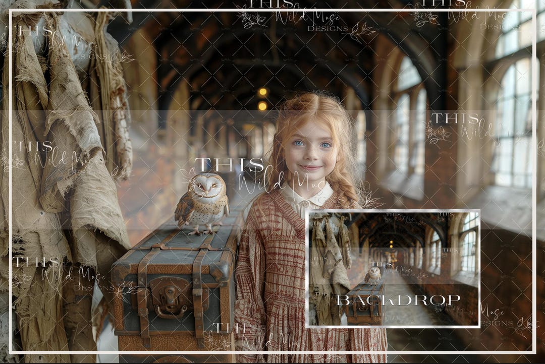 Wizard Hall Arrival Digital Backdrop, Magic Wizard Castle, Castle ...