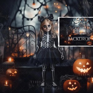 Halloween studio backdrop, halloween, jack o lanterns, halloween studio composite, candles, halloween portrait, creative composite backdrop