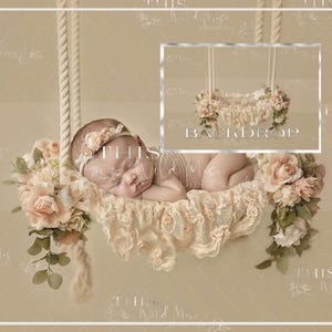 Newborn Soft Flower Studio Digital Background, Newborn, Studio Digital, Newborn Backdrop, Photoshop Composite, Creative Imagery