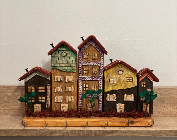 Featured listing image: Little Village Decor - Handmade wooden keyholder