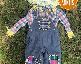 COZY Scarecrow Costume size 12mo!