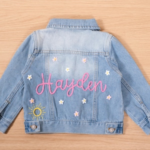 Personalized Denim Jacket for Baby – Custom Embroidered Toddler Jean Coat