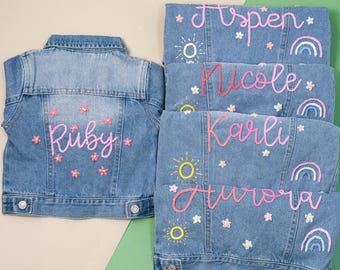 Handmade Personalized Denim Jacket: Custom Baby Toddler Coat