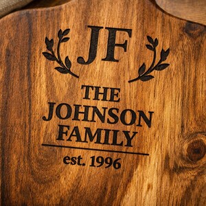 Custom Laser Engraved Acacia Wood Cheese Board, Personalized Serving ...