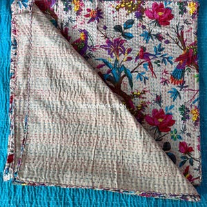 Indian kantha quilt, Kantha Quilt, Kantha Throw, Indian Quilts, Cotton Kantha, bohemian quilt, Handmade Kantha, Boho Quilt
