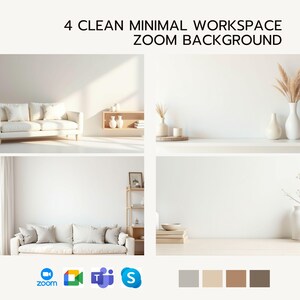 Minimalist Workspace Zoom Backgrounds | New Year Reset (set of 4 ...