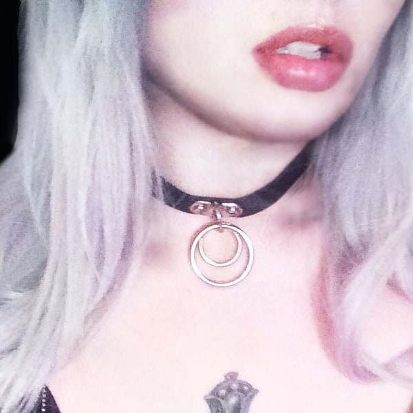 My Pet Succubus Double Ring Choker Collar