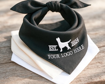 Embroidered Logo Dog Bandana: Custom Cotton Pet Accessory