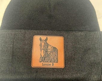 Individuelle Mütze mit Foto Gravur Patch, personalisierte Dad Mütze, Vatertagsgeschenk für Tierliebhaber, individuelle Porträt Mütze