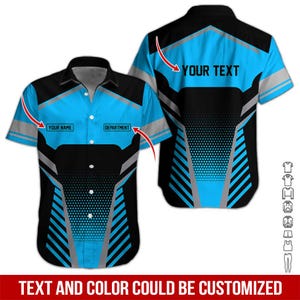 Custom Work Shirt with Name, Custom Safety Work Shirt, Personalized Hi Vis Button Down, Custom Name Hawai Shirt, All Over Print Work Shirt