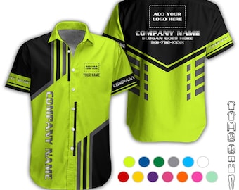 Personalized Workwear Button Shirt: Custom Team Company Uniform