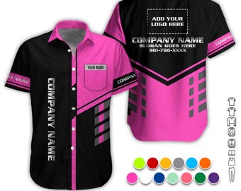 Personalized Mechanic Pocket Workwear Button Shirt: Custom Team Company Uniform
