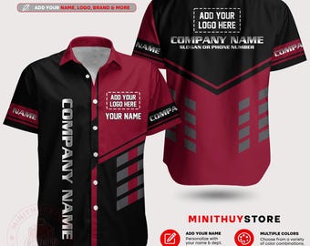 Custom Electrician Work Shirt, Personalized Company Logo Name, Electrical Team Uniform, Professional Branded Workwear
