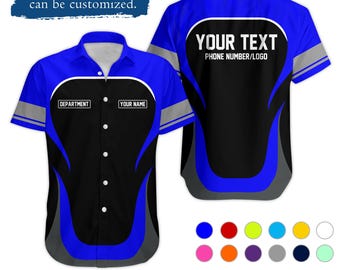 Custom Racing Work Shirt: Personalized Logo, Pocket Uniform Top