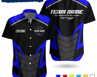 Custom Racing Team Shirt | Personalized Motorsport Pit Crew Uniform Race Workwear