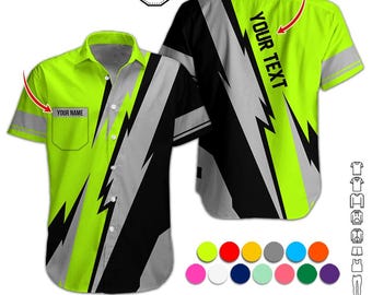 Custom Logo Work Shirt: Personalized Uniform for Racing, Mechanic