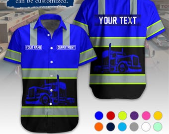 Custom Tow Truck Driver Hawaiian Shirt: All Over Print Roadside Service Uniform