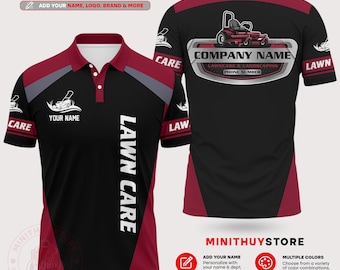 Custom Lawn Company Polo Shirt, Personalized Staff Uniform, Professional Landscaping Workwear for Teams