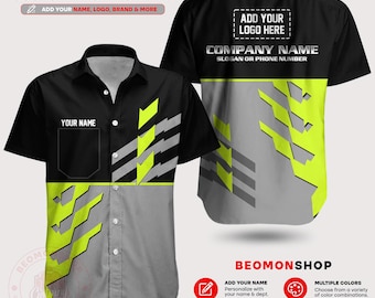 Custom Pocket Work Shirt, Personalized Mechanic Shirt, Custom Logo Uniform, Team Workwear, Uniform, Custom Uniform