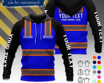 Personalized Workwear Hoodie: 3D All Over Printed Uniform Workwear for Crew