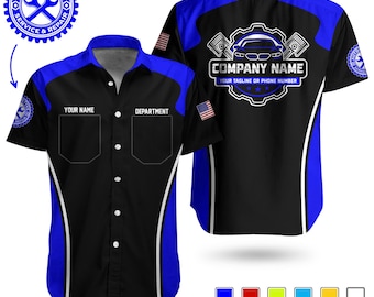 Camisa de trabajo automotriz personalizada / Uniforme de mecánico personalizado para personal de servicio de taller