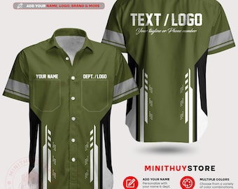 Custom Work Shirt, Personalized Name Logo Team Uniform, Professional Crew Apparel