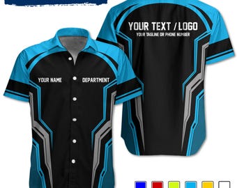 Custom Racing Team Shirt : Personalized Pit Crew Uniform with Name & Logo