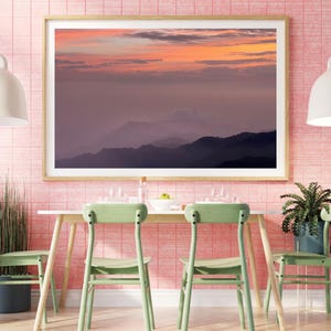 Fotografia artistica da parete Montagne I Paesaggio montano I Tramonto I Cielo I Murale I Poster I Arte I Stampa artistica I Earthheart Studio