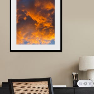Arte murale I Fotografia artistica I Tramonto I Nuvole | Poster del cielo I Fotografia I Arte I Arancione I Natura I Stampa artistica I Earthheart Studio