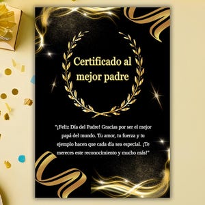 Spanish fathers day | Dia del padre gift certificate | Día del padre wish | Feliz dia del padre | Regalos dia del padre | Instant download