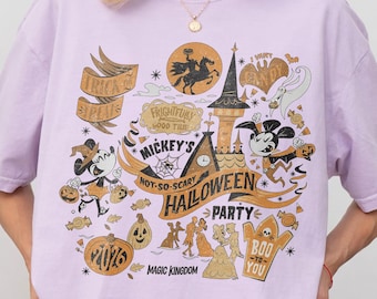 Retro Mickey's Not So Scary Halloween Party 2026 Skeleton Comfort Colors Shirt, Disney Halloween Shirt, 2026 Halloween Disney Family Shirt
