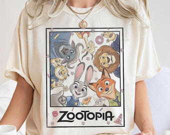 Retro Disney Zootopia Characters Shirt, Vintage Nick Wilde Judy Hopps Shirt, Disney Family Trip 2026 Shirts, Zootropolis Disney Matching Tee