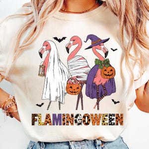 Summer Halloween Flamingo png, I Freaking Love Summer PNG, Funny Halloween Funny, Horror Characters png, Halloween in Summer Digital Shirt
