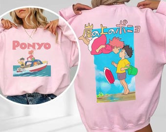 Ponyo Shirt, Sweatshirt, Hoodie, Studio Ghibli Shirt, Princess Mononoke Shirt, Studio Ghibli Gift Shirt, Y2K Shirt