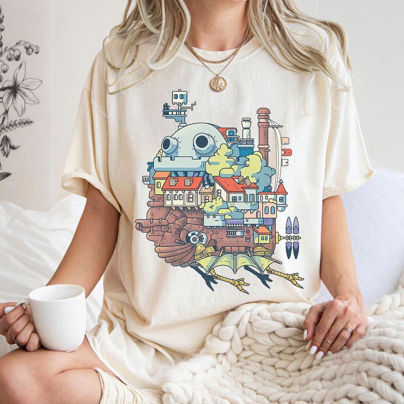 Shirt Studio Ghibli-personages, sweater, hoodie, shirt Studio Ghibli, My Neighbor Totoro-shirt, shirt Studio Ghibli cadeau, Y2K-filmshirt afbeelding 1