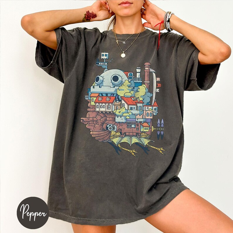Shirt Studio Ghibli-personages, sweater, hoodie, shirt Studio Ghibli, My Neighbor Totoro-shirt, shirt Studio Ghibli cadeau, Y2K-filmshirt afbeelding 2