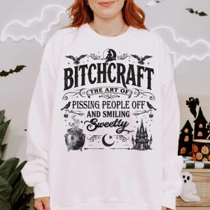 Bitch craft Funny Halloween PNG Sarcastic Snarky Witch Png Funny Adult Humor Witchcraft Png Retro Halloween Trendy Sassy Sarcasm