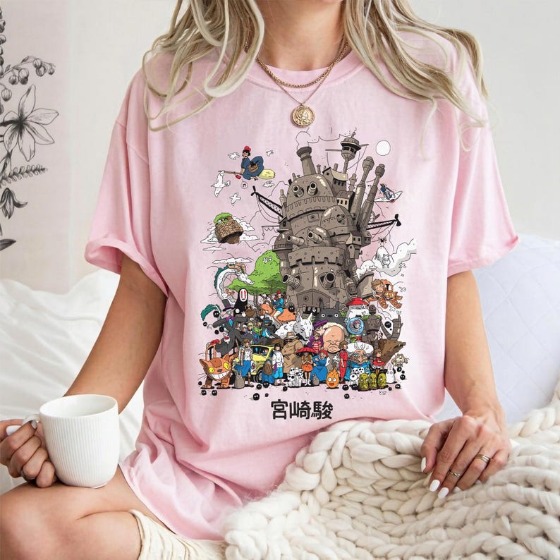 ヴィンテージ ジブリ キャラクター シャツ、スウェットシャツ、パーカー、スタジオジブリ シャツ、となりのトトロ シャツ、スタジオジブリ ギフト シャツ、Y2K 映画シャツ 画像 3